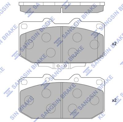 Hi-Q SP4156 - Тормозные колодки, дисковые, комплект autospares.lv