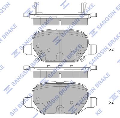 Hi-Q SP4151 - Тормозные колодки, дисковые, комплект autospares.lv