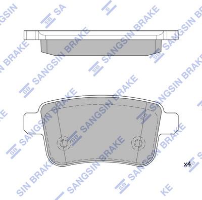 Hi-Q SP4158 - Тормозные колодки, дисковые, комплект autospares.lv