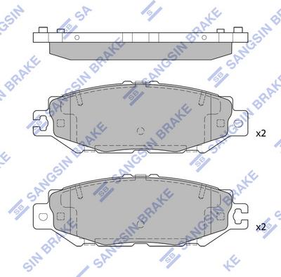 Hi-Q SP4160 - Тормозные колодки, дисковые, комплект autospares.lv