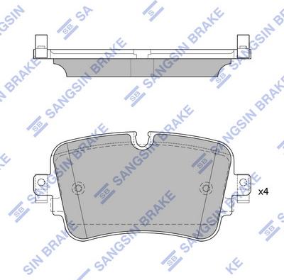 Hi-Q SP4109 - Тормозные колодки, дисковые, комплект autospares.lv