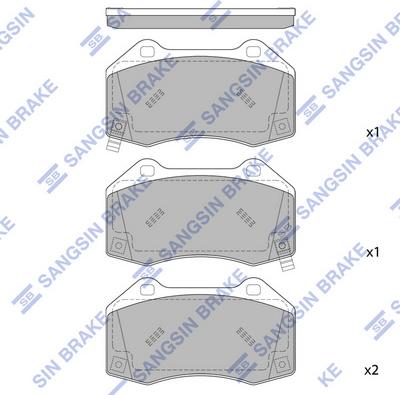 Hi-Q SP4104 - Тормозные колодки, дисковые, комплект autospares.lv