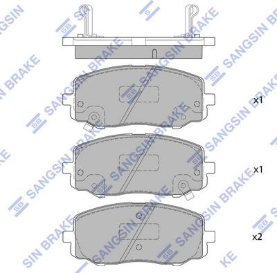 Hi-Q SP4106 - Тормозные колодки, дисковые, комплект autospares.lv