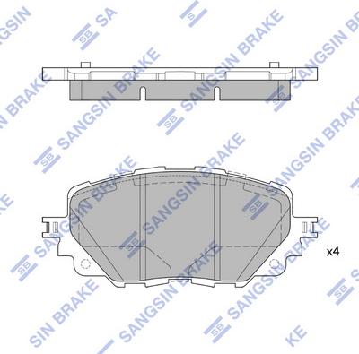 Hi-Q SP4101 - Тормозные колодки, дисковые, комплект autospares.lv