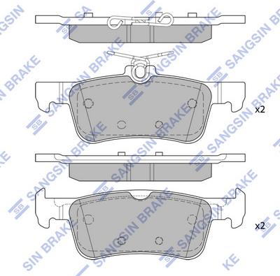 Hi-Q SP4108 - Тормозные колодки, дисковые, комплект autospares.lv