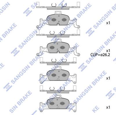 Hi-Q SP4111 - Тормозные колодки, дисковые, комплект autospares.lv