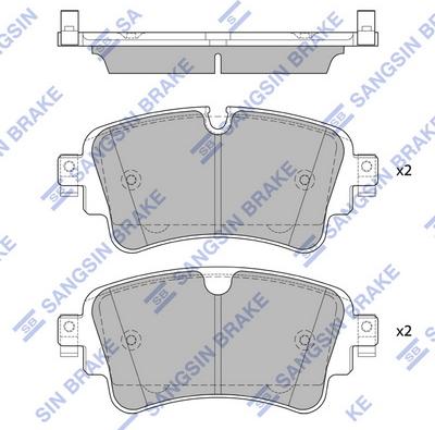 Hi-Q SP4112 - Тормозные колодки, дисковые, комплект autospares.lv