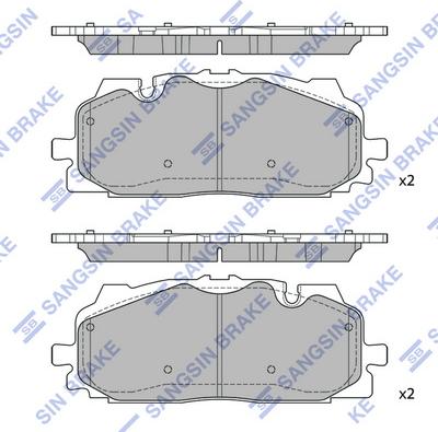 Hi-Q SP4117 - Тормозные колодки, дисковые, комплект autospares.lv