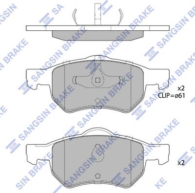 Hi-Q SP4183 - Тормозные колодки, дисковые, комплект autospares.lv