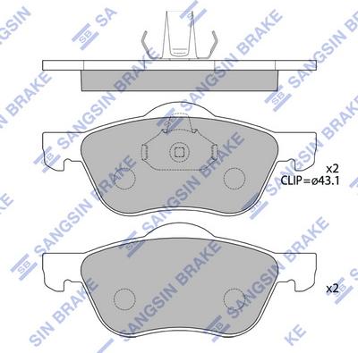 Hi-Q SP4182 - Тормозные колодки, дисковые, комплект autospares.lv