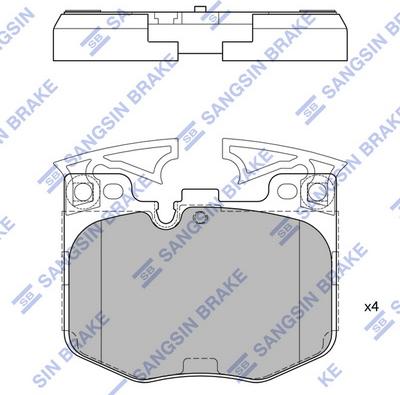 Hi-Q SP4139 - Тормозные колодки, дисковые, комплект autospares.lv