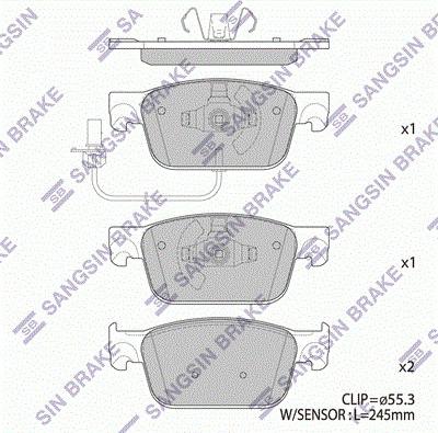 Hi-Q SP4134 - Тормозные колодки, дисковые, комплект autospares.lv