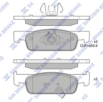 Hi-Q SP4136 - Тормозные колодки, дисковые, комплект autospares.lv