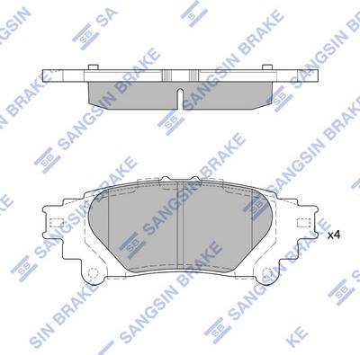 Hi-Q SP4131 - Тормозные колодки, дисковые, комплект autospares.lv