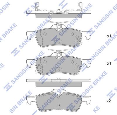 Hi-Q SP4133 - Тормозные колодки, дисковые, комплект autospares.lv