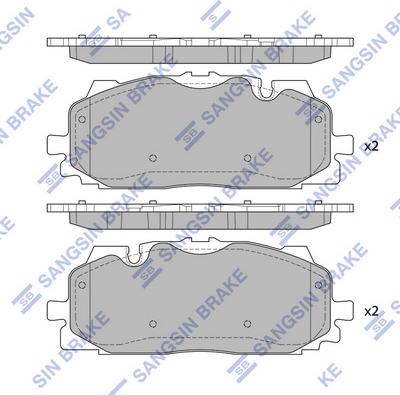 Hi-Q SP4128 - Тормозные колодки, дисковые, комплект autospares.lv