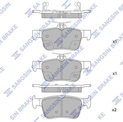 Hi-Q SP4127 - Тормозные колодки, дисковые, комплект autospares.lv