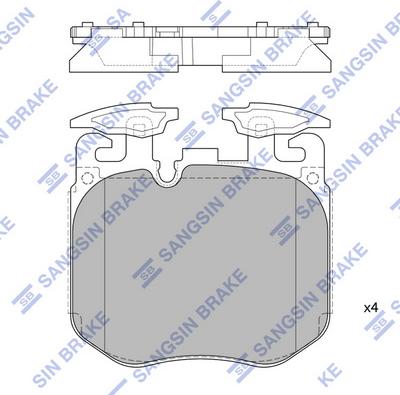 Hi-Q SP4174 - Тормозные колодки, дисковые, комплект autospares.lv