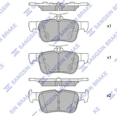 Hi-Q SP4171 - Тормозные колодки, дисковые, комплект autospares.lv