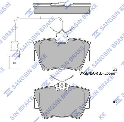 Hi-Q SP4173 - Тормозные колодки, дисковые, комплект autospares.lv