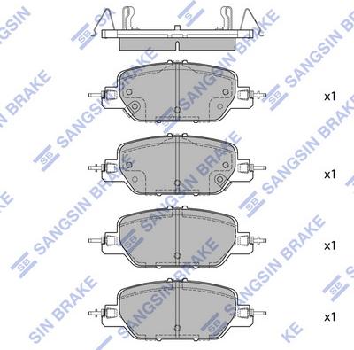 Hi-Q SP4177 - Тормозные колодки, дисковые, комплект autospares.lv