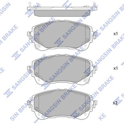 Hi-Q SP4368 - Тормозные колодки, дисковые, комплект autospares.lv