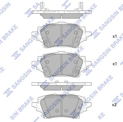 Hi-Q SP4339 - Тормозные колодки, дисковые, комплект autospares.lv