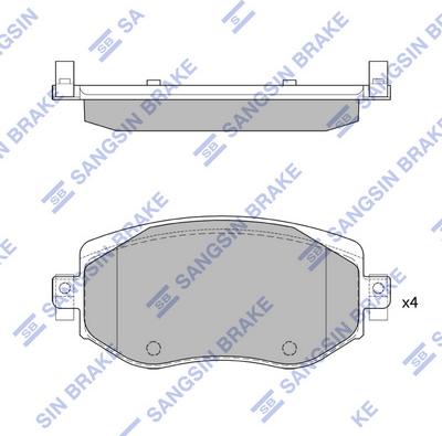 Hi-Q SP4329 - Тормозные колодки, дисковые, комплект autospares.lv