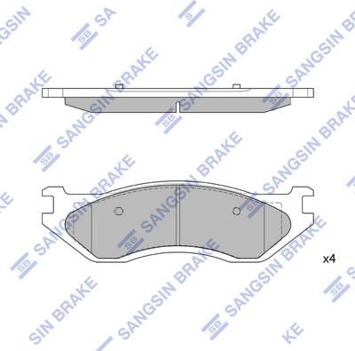 Hi-Q SP4325 - Тормозные колодки, дисковые, комплект autospares.lv