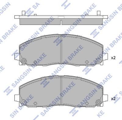 Hi-Q SP4323 - Тормозные колодки, дисковые, комплект autospares.lv