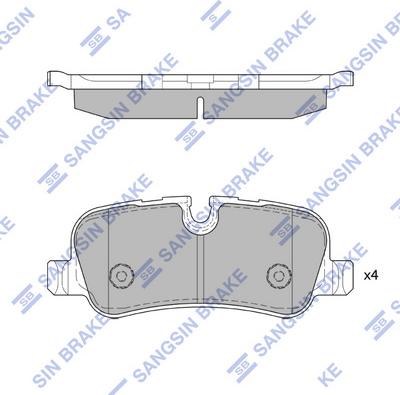 Hi-Q SP4371 - Тормозные колодки, дисковые, комплект autospares.lv