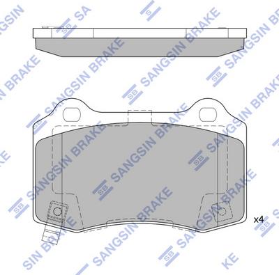 Hi-Q SP4296 - Тормозные колодки, дисковые, комплект autospares.lv