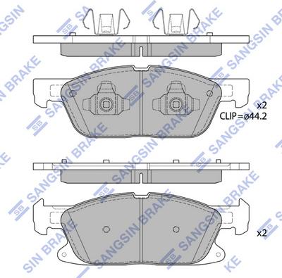 Hi-Q SP4251A - Тормозные колодки, дисковые, комплект autospares.lv