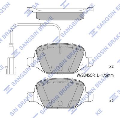 Hi-Q SP4261 - Тормозные колодки, дисковые, комплект autospares.lv