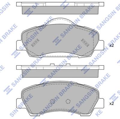 Hi-Q SP4208 - Тормозные колодки, дисковые, комплект autospares.lv