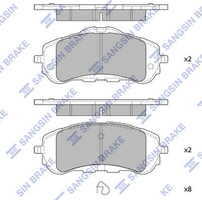 Hi-Q SP4210 - Тормозные колодки, дисковые, комплект autospares.lv