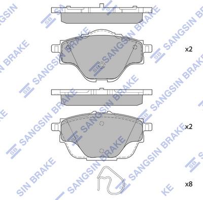 Hi-Q SP4211 - Тормозные колодки, дисковые, комплект autospares.lv