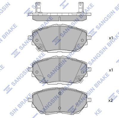 Hi-Q SP4213A - Тормозные колодки, дисковые, комплект autospares.lv