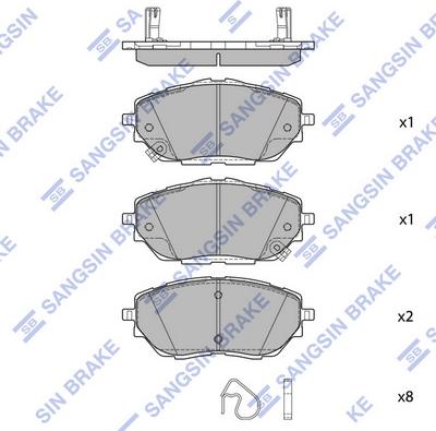 Hi-Q SP4213 - Тормозные колодки, дисковые, комплект autospares.lv