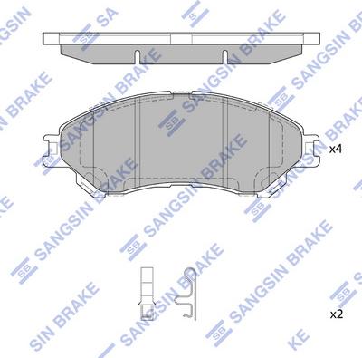 Hi-Q SP4212 - Тормозные колодки, дисковые, комплект autospares.lv