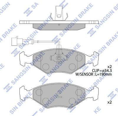 Hi-Q SP4236 - Тормозные колодки, дисковые, комплект autospares.lv