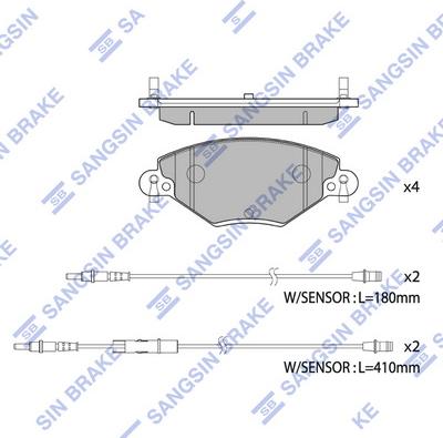 Hi-Q SP4230 - Тормозные колодки, дисковые, комплект autospares.lv