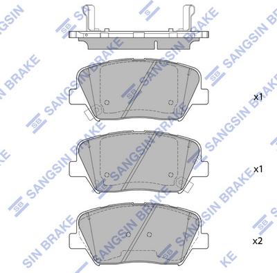 Hi-Q SP4227 - Тормозные колодки, дисковые, комплект autospares.lv