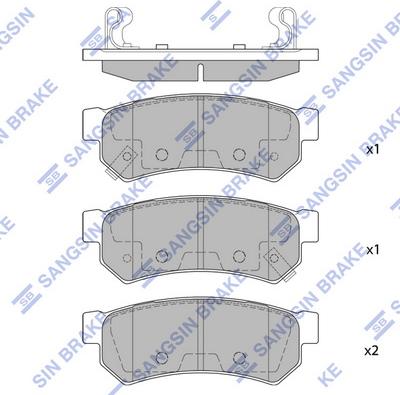 Hi-Q SP1997 - Тормозные колодки, дисковые, комплект autospares.lv