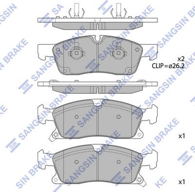 Hi-Q SP1945 - Тормозные колодки, дисковые, комплект autospares.lv