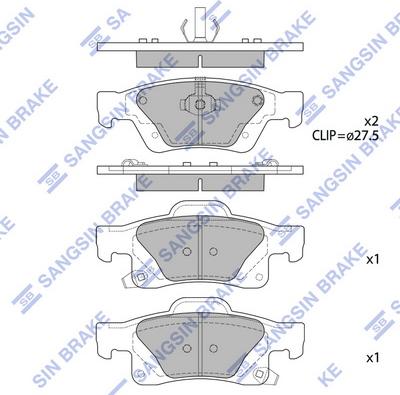 Hi-Q SP1946 - Тормозные колодки, дисковые, комплект autospares.lv