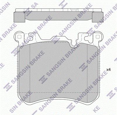 Hi-Q SP1941 - Тормозные колодки, дисковые, комплект autospares.lv