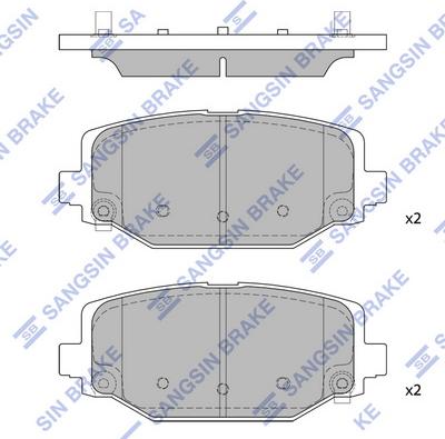 Hi-Q SP1950 - Тормозные колодки, дисковые, комплект autospares.lv