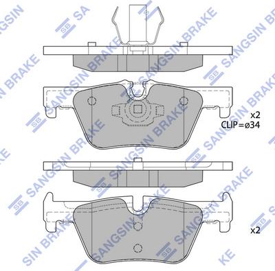 Hi-Q SP1953 - Тормозные колодки, дисковые, комплект autospares.lv