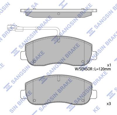 Hi-Q SP1969 - Тормозные колодки, дисковые, комплект autospares.lv